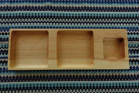 Ash 3 Slot Fruit/Nut/Snack Charcuterie Tray