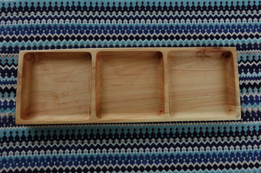 Indiana Ash 3 Slot Serving Tray