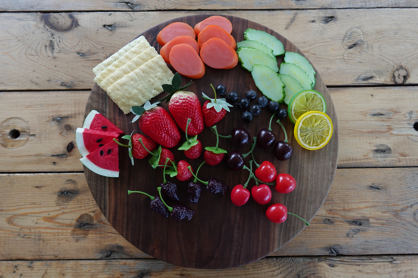 Circular Indiana Walnut Charcuterie Board