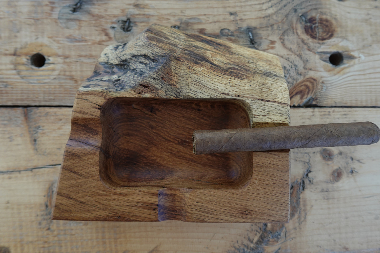 Indiana White Oak Cigar Ashtray