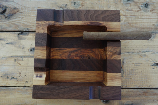 Multiple Indiana Species Four Slot Cigar Ashtray