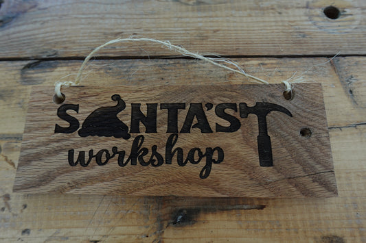 "Santa's Workshop" Door Hanger