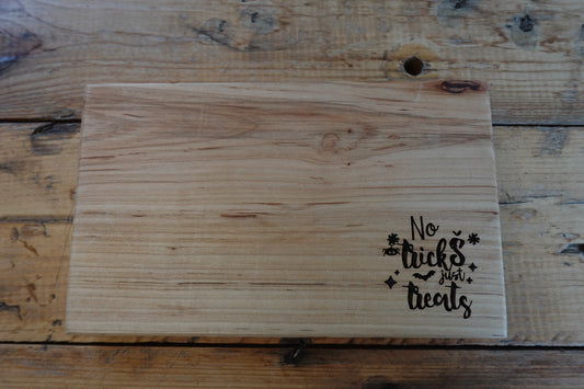 "No Tricks Just Treats" Indiana Species Medium Charcuterie Board