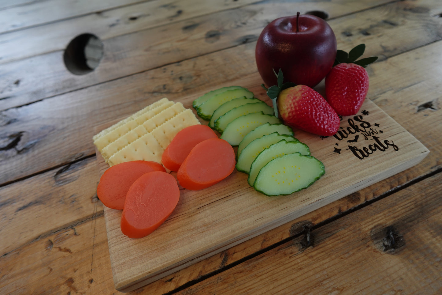 "No Tricks Just Treats" Indiana Species Medium Charcuterie Board