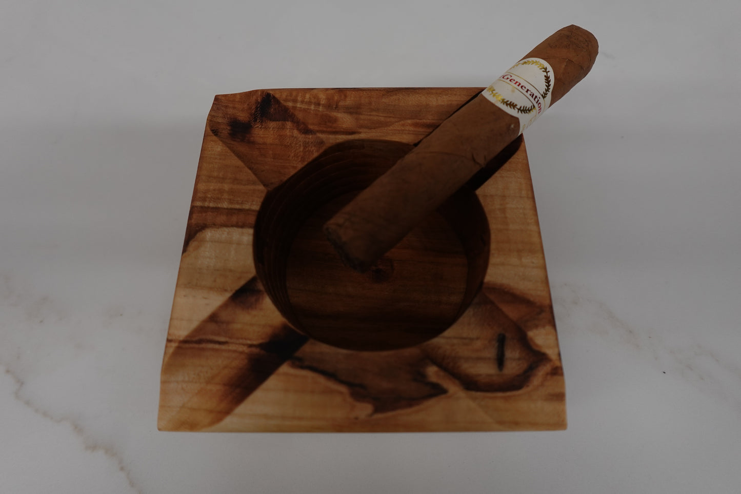 Indiana Bourbon Club Maple Cigar Ashtray 2262025M4