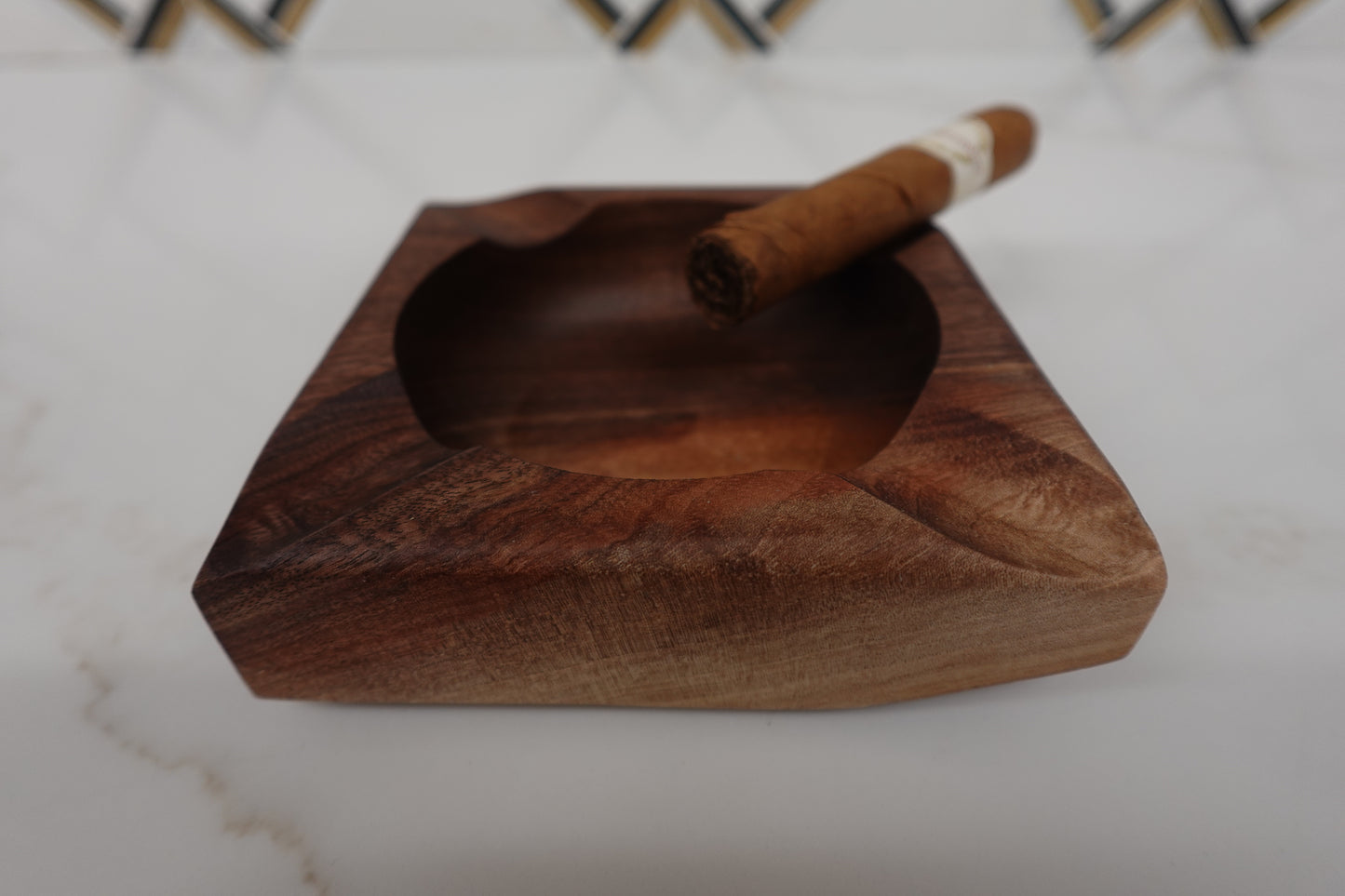 Indiana Bourbon Club Walnut 4 Slot Ashtray 22242025W6