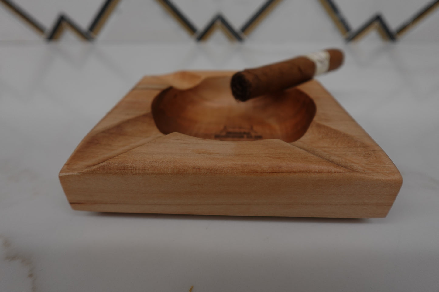 Indiana Bourbon Club Spalted Maple Cigar Ashtray 2242025M1