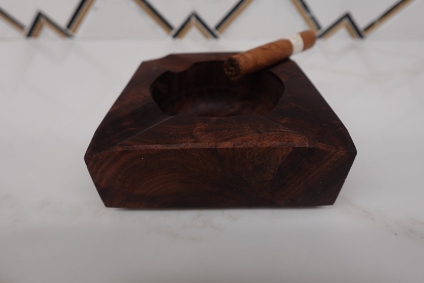 Gunstock Series Walnut 4 Slot Cigar Ashtray 212025GS3