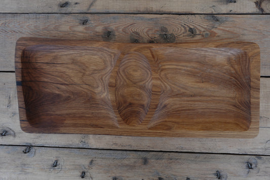 Power Carved Indiana Hardwood Charcuterie Tray