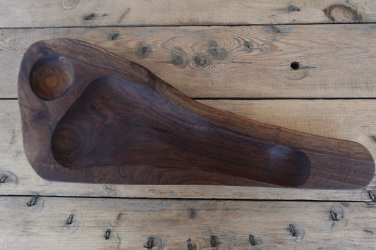 Sexy Indiana Walnut Power Carved Charcuterie Tray