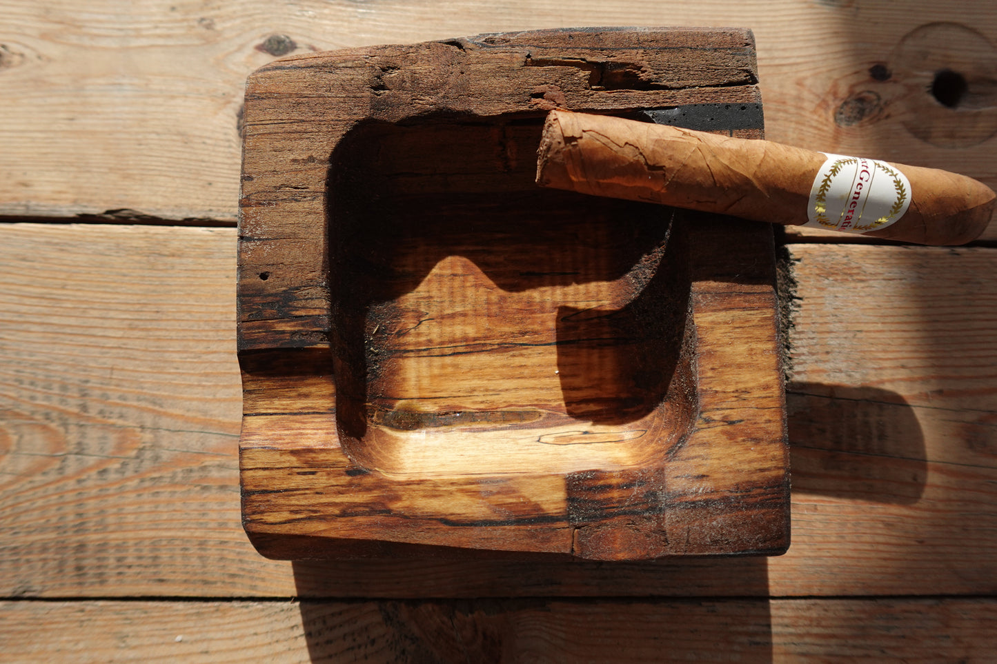 Indiana Spalted Mapl4 Finger Cigar Ashtray