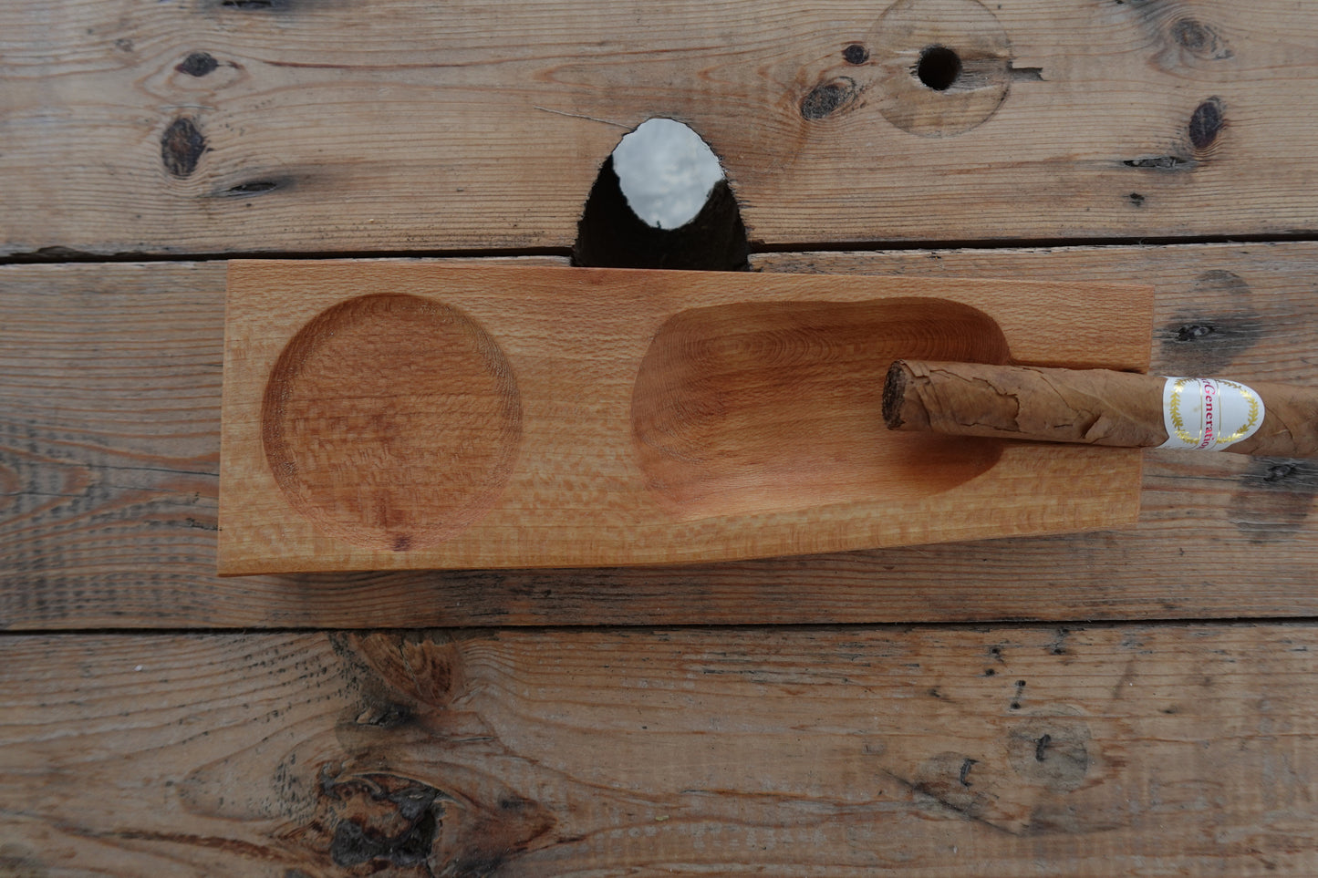 Indiana Hickory Single stick Cigar Ashtray with Coaster 11152024HO1