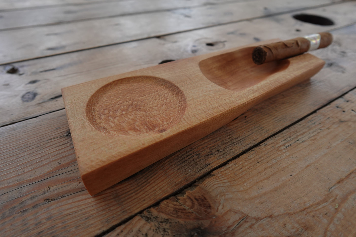 Indiana Hickory Single stick Cigar Ashtray with Coaster 11152024HO1