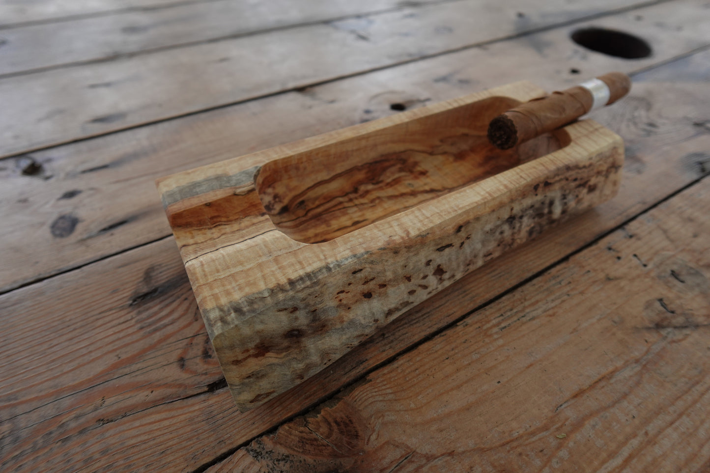 Ambrosia Maple 2 slot Cigar Ashtray 1292024AM3