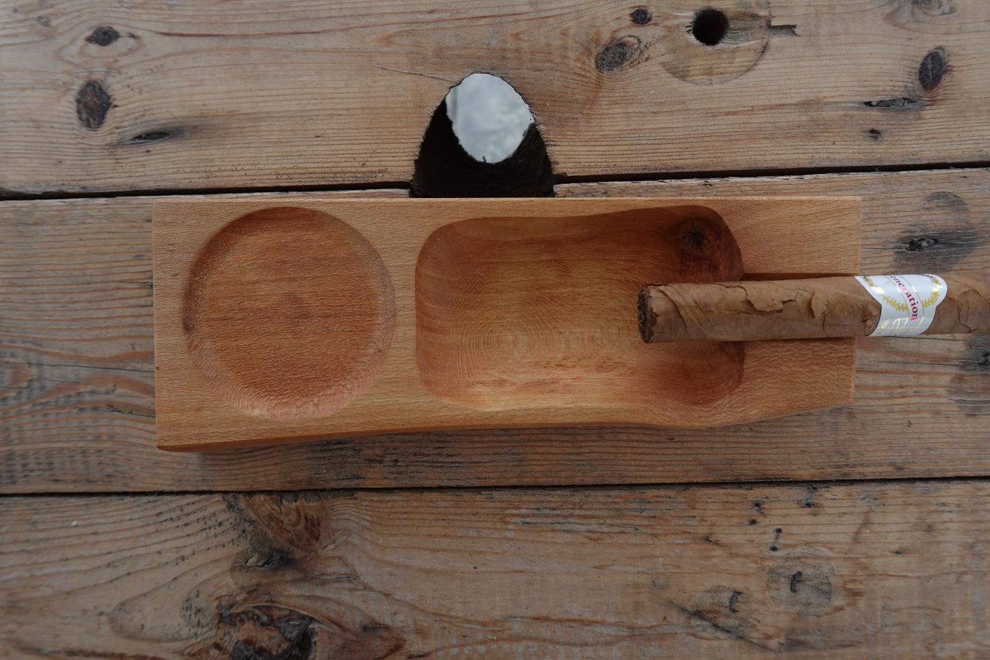 Single Stick Indiana Hickory Cigar Ashtray 11152024HO2