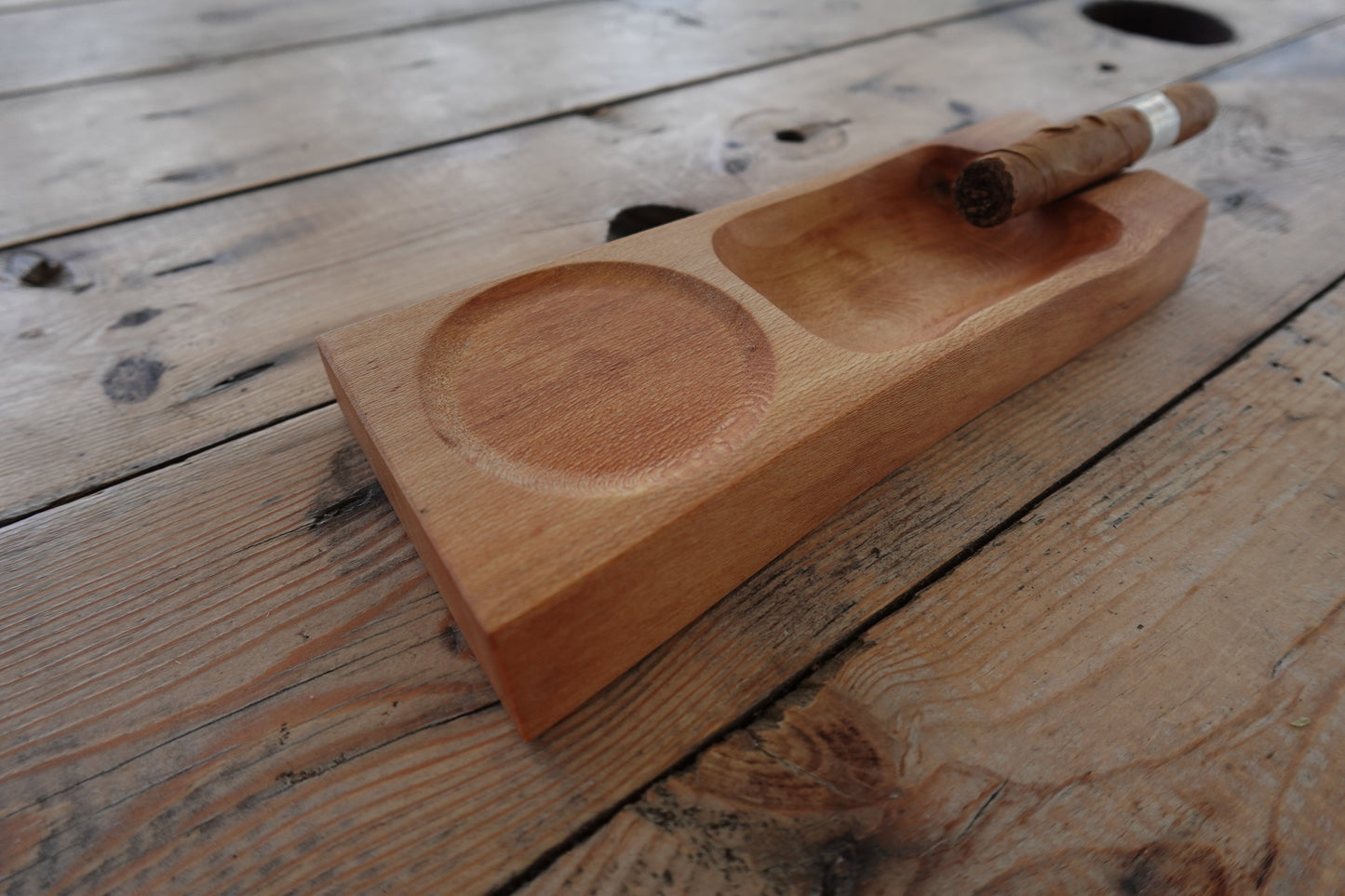 Single Stick Indiana Hickory Cigar Ashtray 11152024HO2