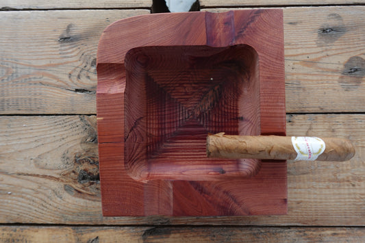 Indiana Red Cedar 4 Slot Cigar Ashtray 10292024RC1