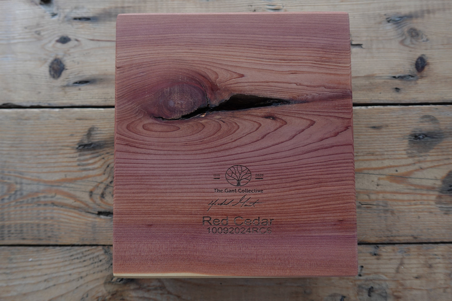 Indiana Red Cedar 4 Slot Cigar Ashtray 10092024RC5