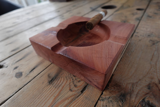 Indiana Red Cedar 4 Slot Cigar Ashtray 10092024RC5