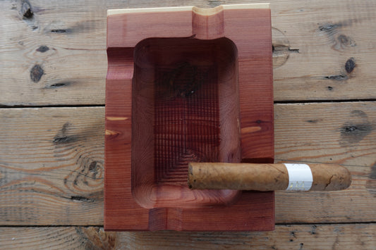 Indiana Red Cedar 4 Slot Cigar Ashtray 10092024RC1
