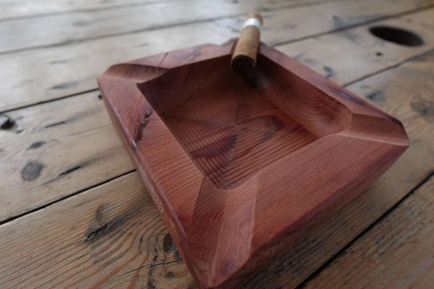 Indiana Red Cedar Cigar Ashtray 10092024RC3