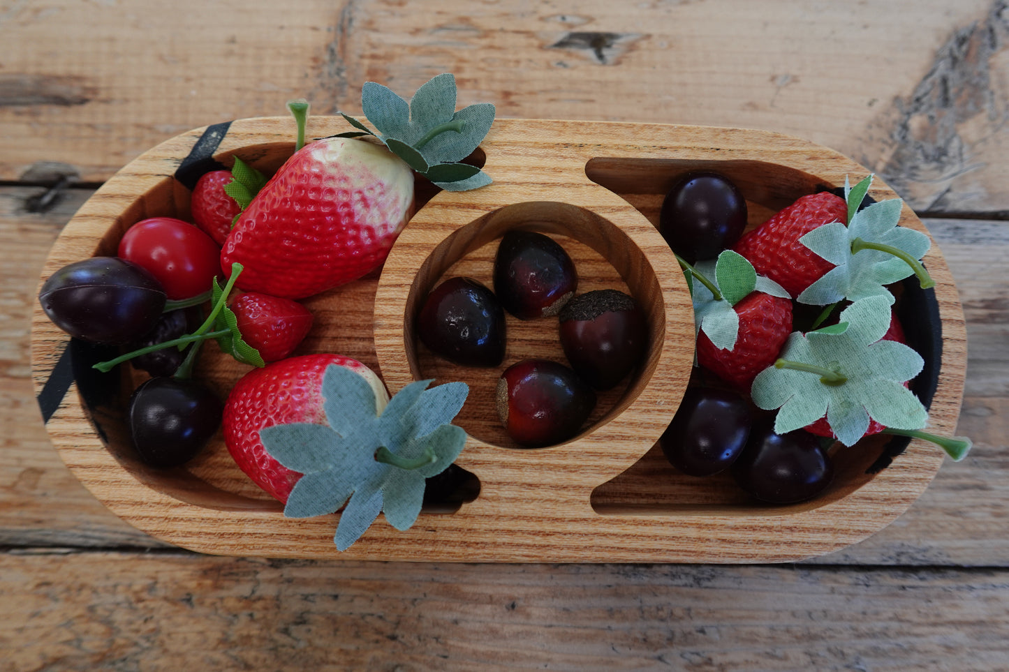 Indiana Elm 3 Space Nut Tray