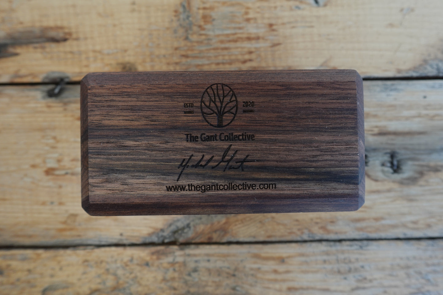 Indiana Walnut Two Finger Cigar Ashtray