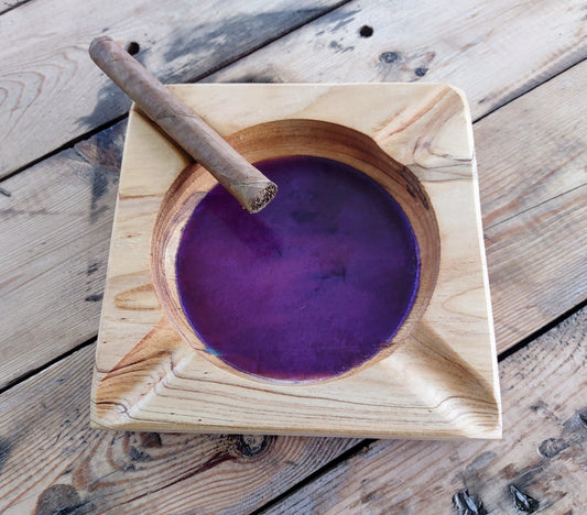 Purple Epoxy Filled White Cedar