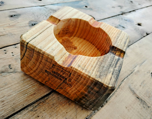 Indiana Bourbon Club Barnwood Cigar Ashtray 1152025BS1