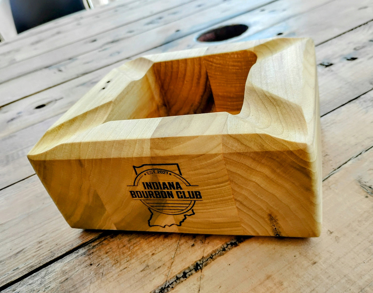 Indiana Bourbon Club Rainbow Poplar Deep Well Cigar Ashtray 2112025RP5