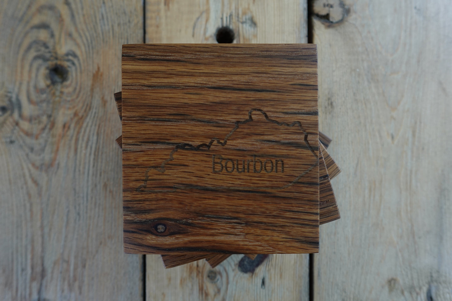 Zebra Wood "Kentucky Bourbon" Coasters