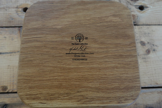 5162024WO2 Indiana White Oak 4 Slot Cigar Ashtray with Epoxy Tray