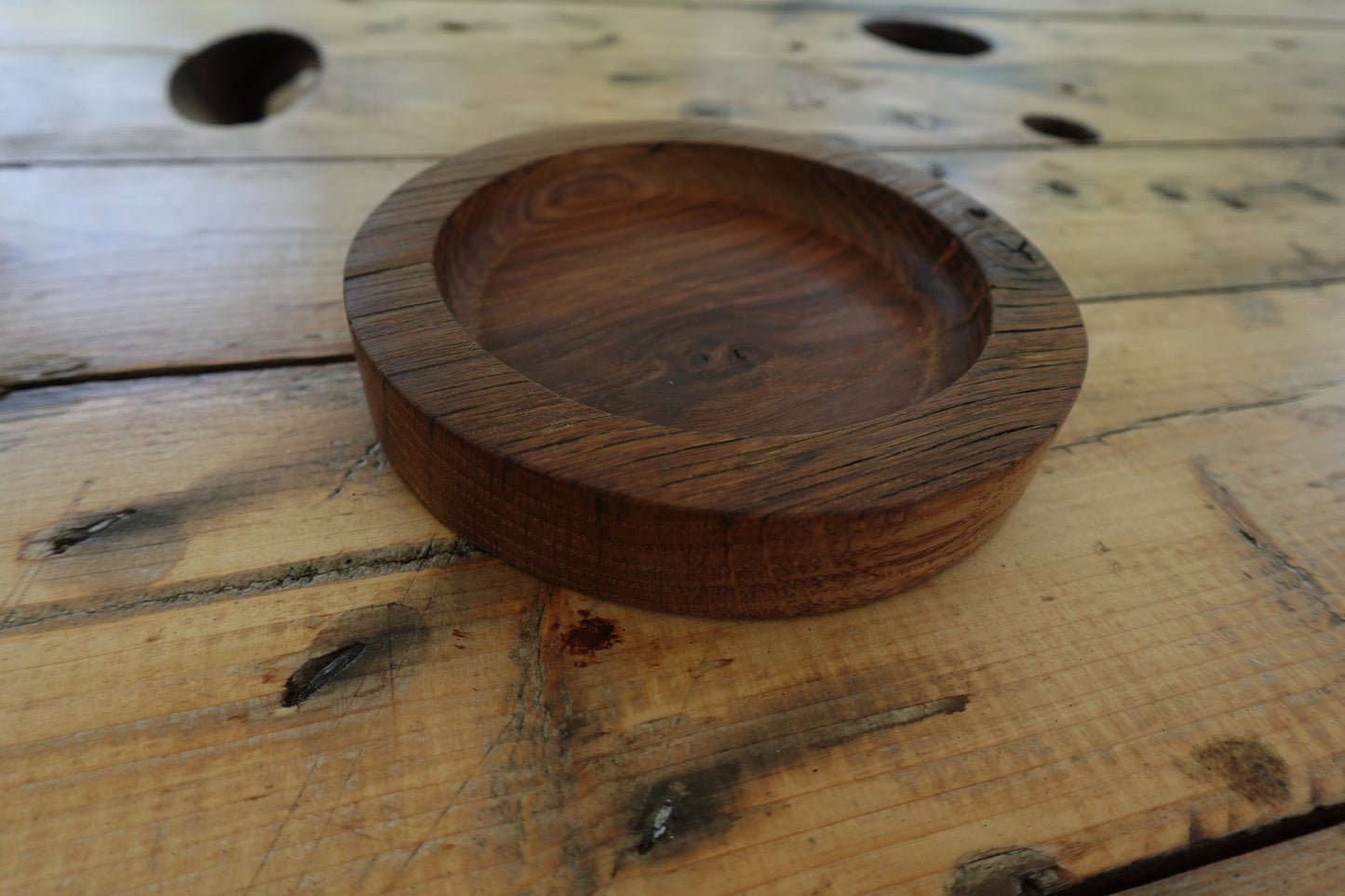 Circular Oak Valet Tray