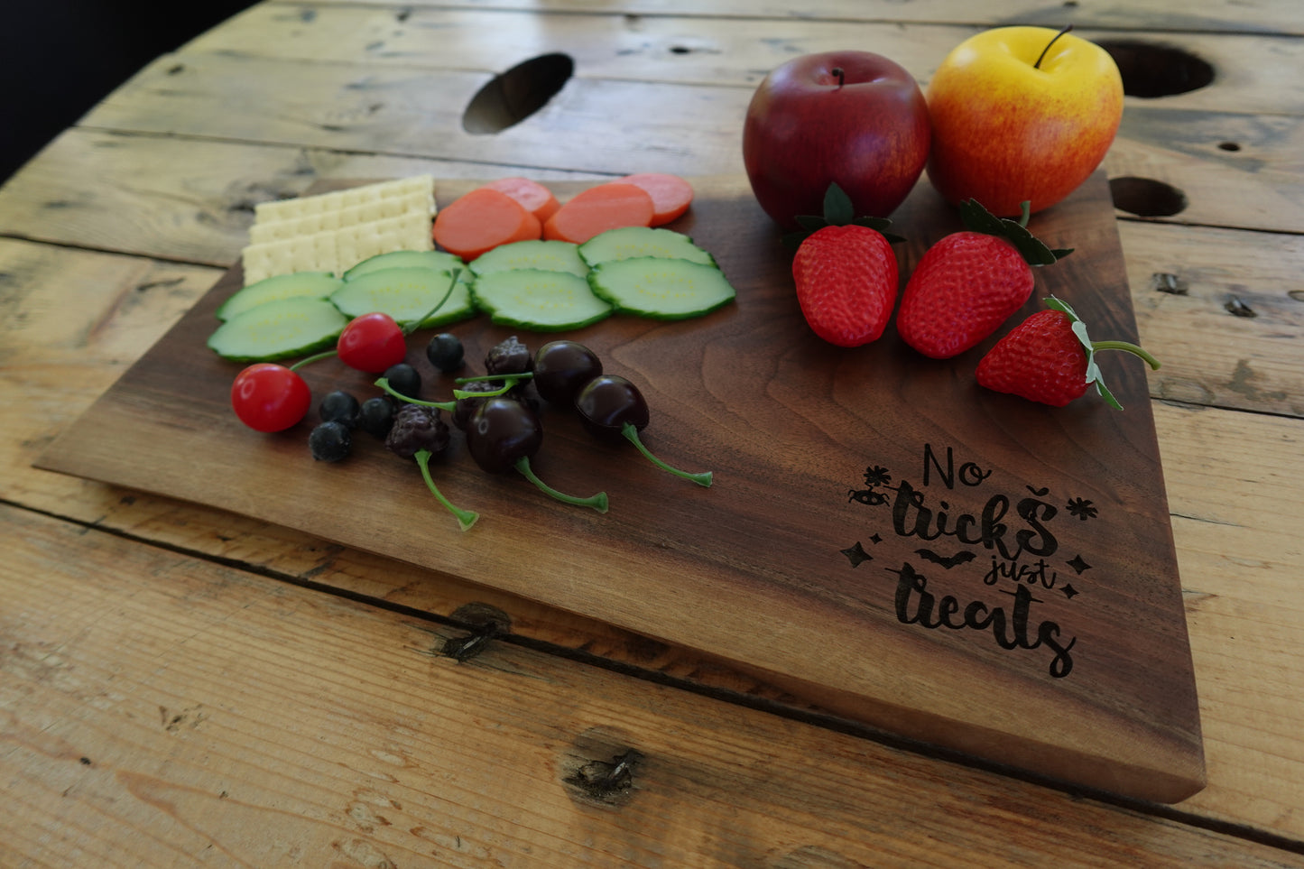 "No Tricks Just Treats!  Walnut Charcuterie Board