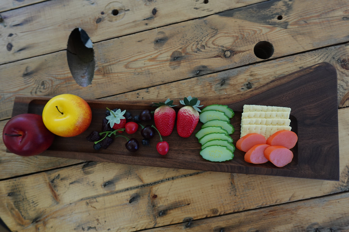 XL Natural Edge Walnut Charcuterie Tray