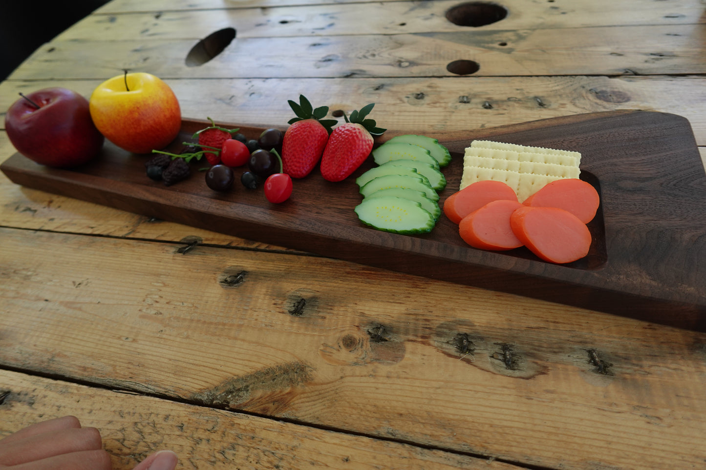 XL Natural Edge Walnut Charcuterie Tray