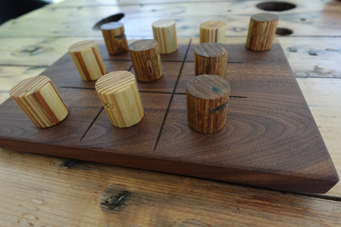 Indiana Walnut Tic-Tac-Toe Set