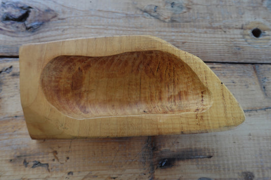 Small Indiana Ash Power Carved Bowl