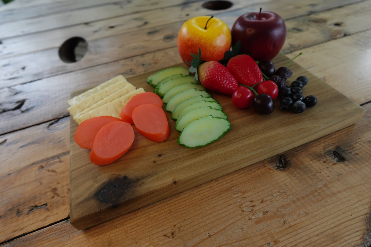 Indiana Rainbow Poplar "Gather" Small Cheese/Charcuterie Board