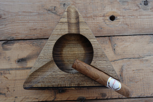 332025A6 Spalted Indiana Ash Triangle Ashtray