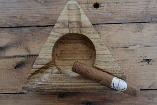 332025A4 Spalted Indiana Ash Triangle Ashtray