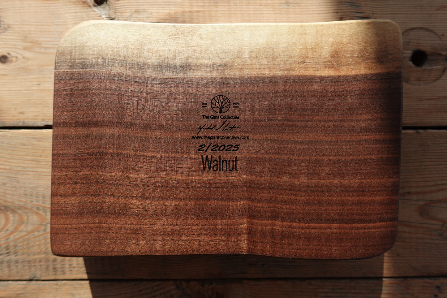 2 Section Indiana Walnut Serving Tray