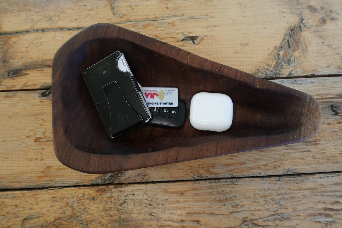 Walnut Triangle Valet Tray