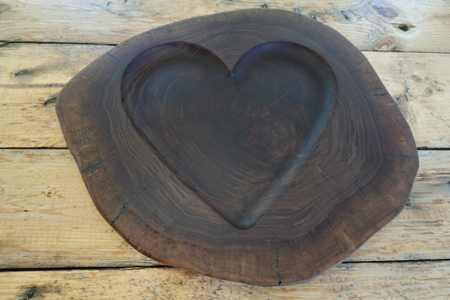 Indiana Walnut Cookie Heart-Shaped Serving Tray