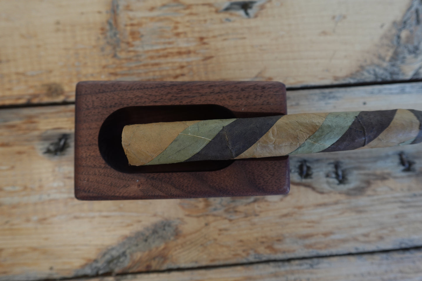 Indiana Walnut 1 Finger Cigar Ashtray 7292025W2F1