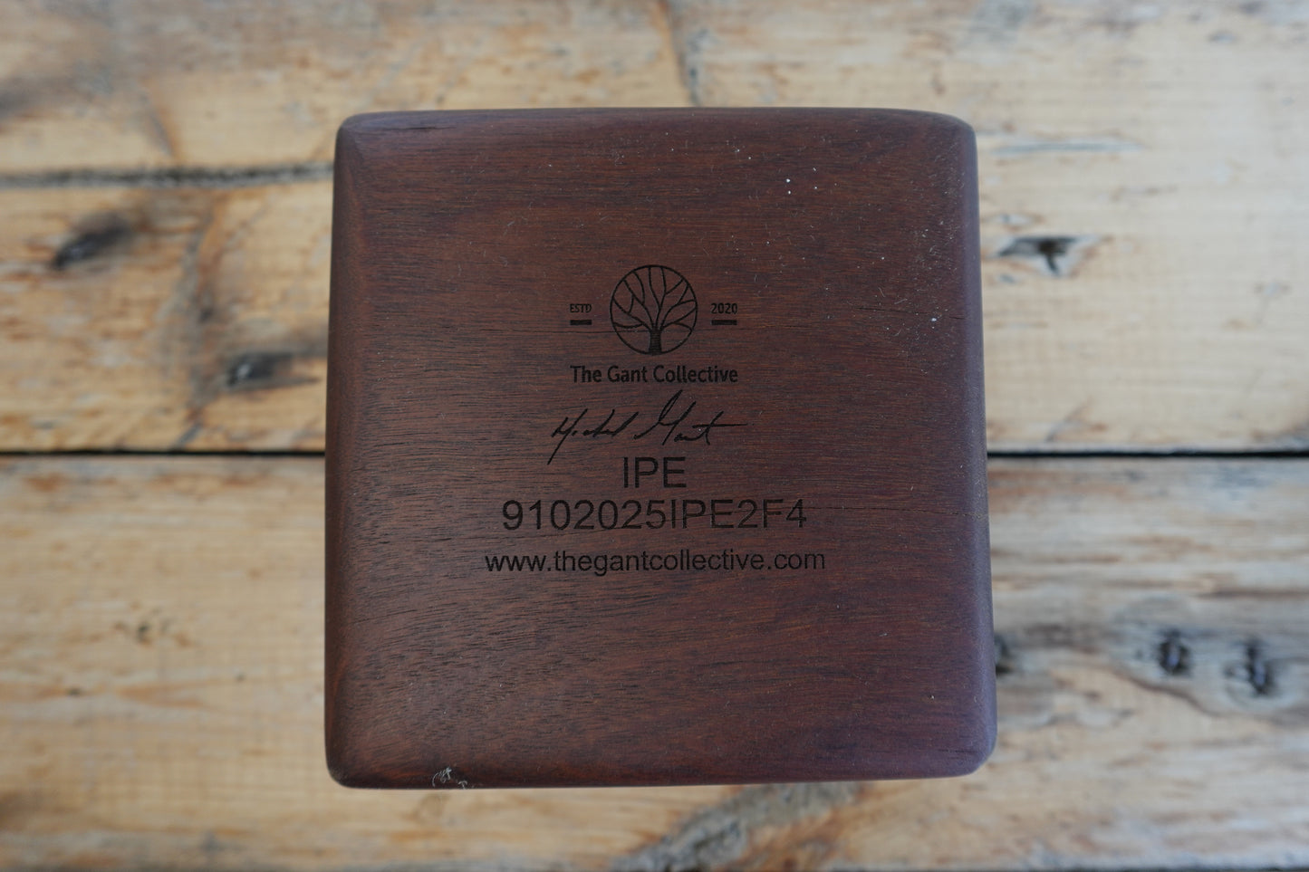 9102025IPE2F4  Brazilian IPE Four Finger Cigar Ashtrays