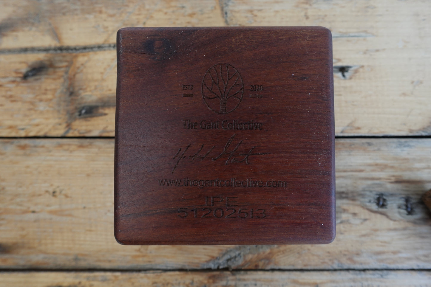 512025I3  Brazilian Ipe Four Finger Cigar Ashtray