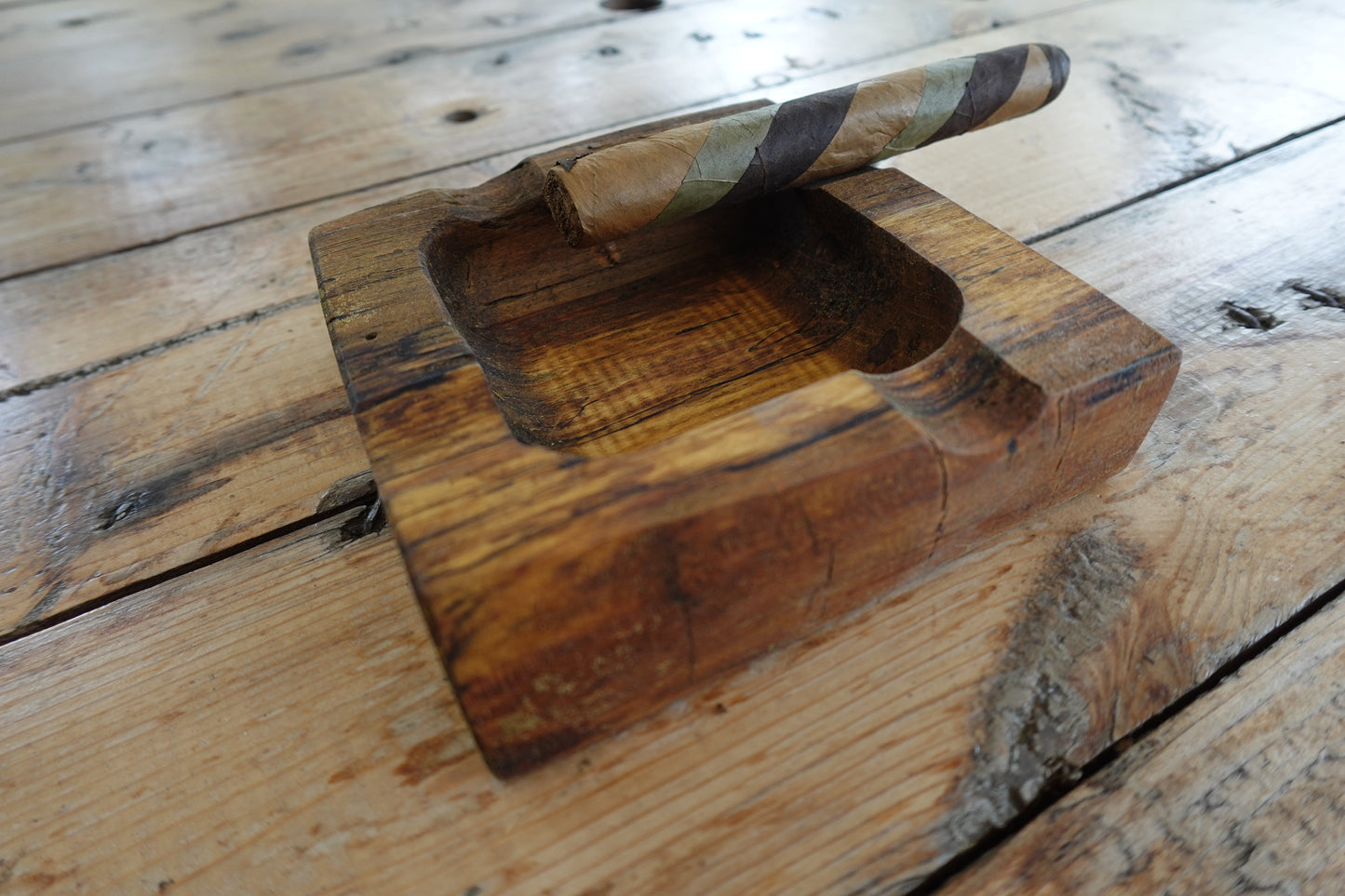 Spalted Indiana Hardwood Cigar Ashtray