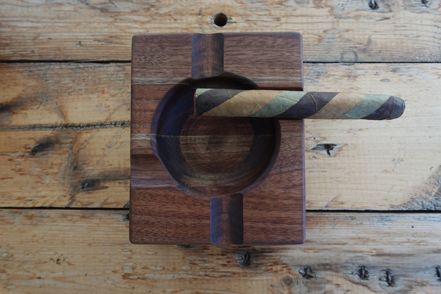 10292025W1F4 Walnut Cigar Ashtray