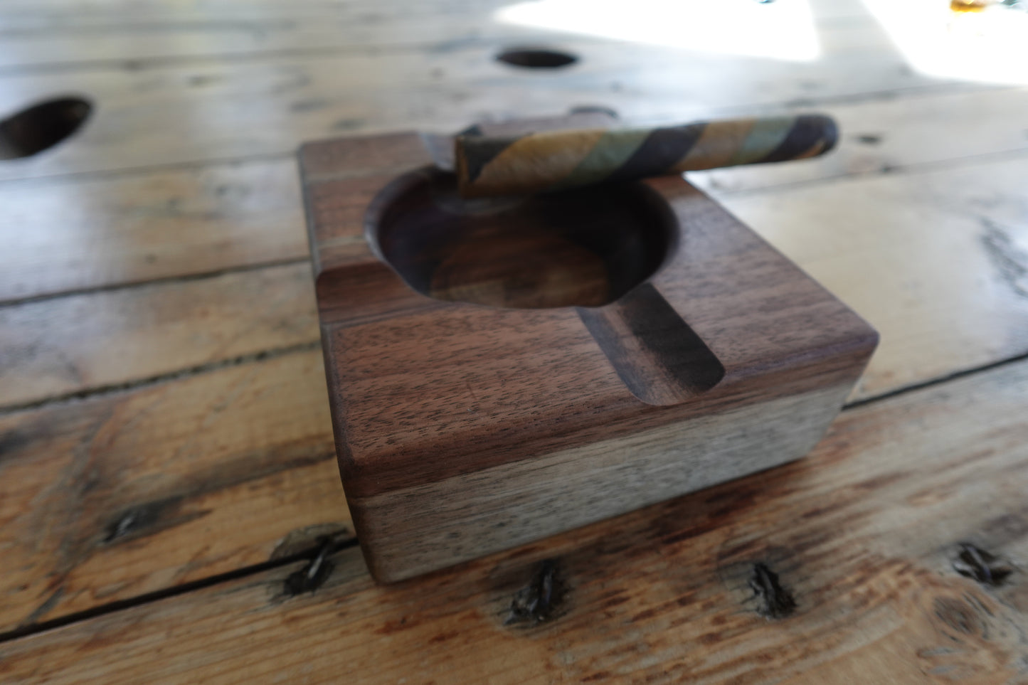 10292025W1F4 Walnut Cigar Ashtray